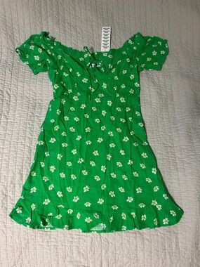 Urban Outfitters Green Floral Dress - Small